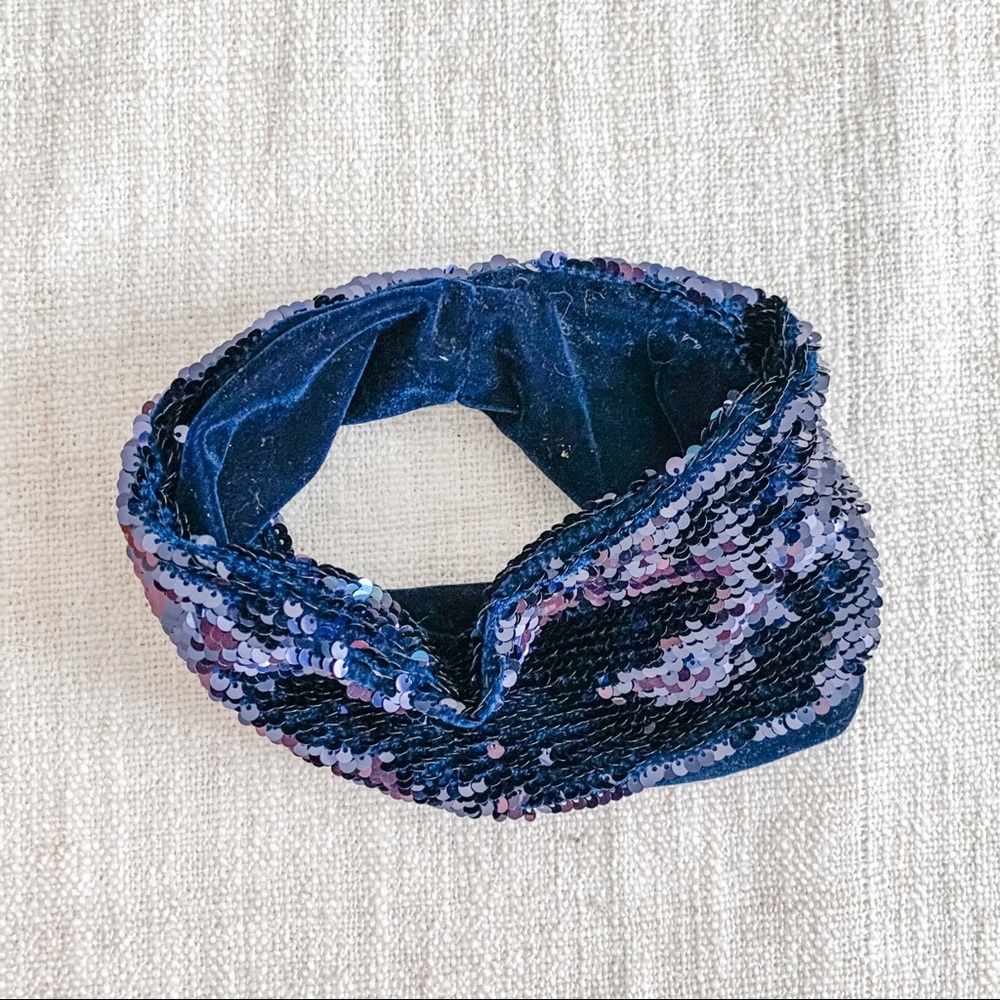 A NEW DAY Navy Sequence Headband